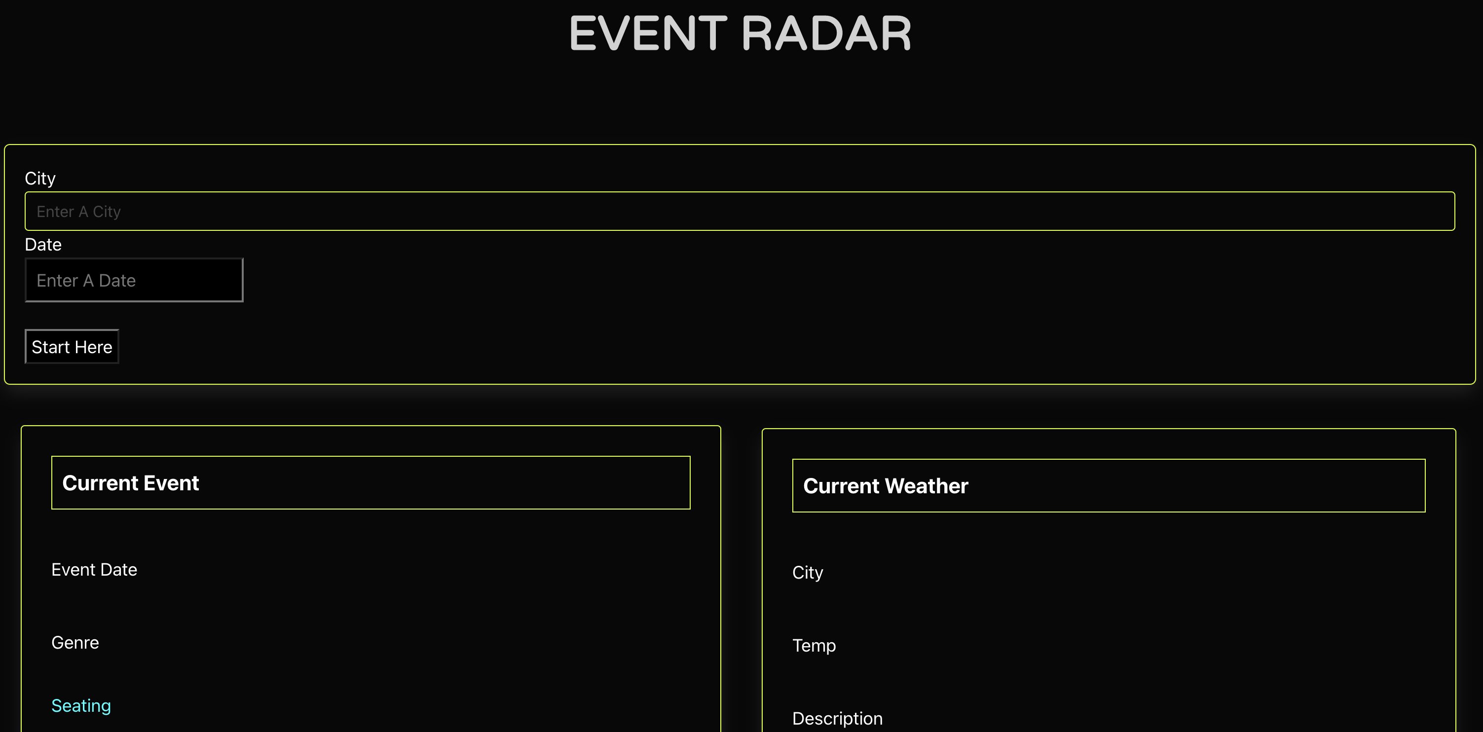 Event Radar